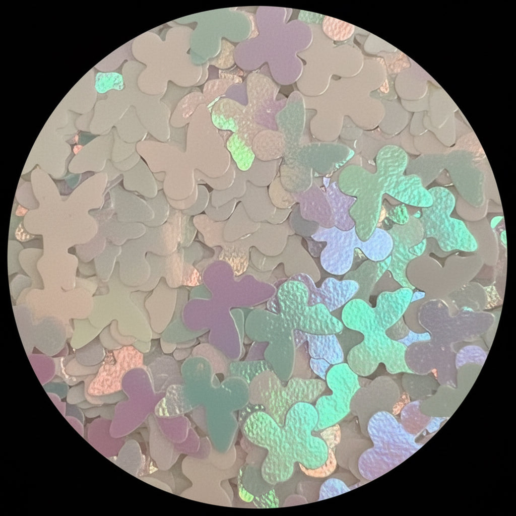 White Holo Butterflies