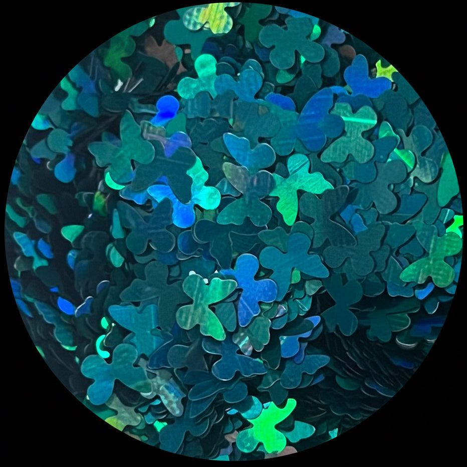 Turquoise Holo Butterfly
